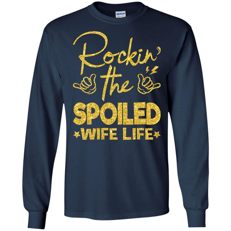 Black Girl T-Shirt Rockin The Spoiled Wife Life Apparel Clothing Designs Funny Cute Gift Tee Shirt CustomCat