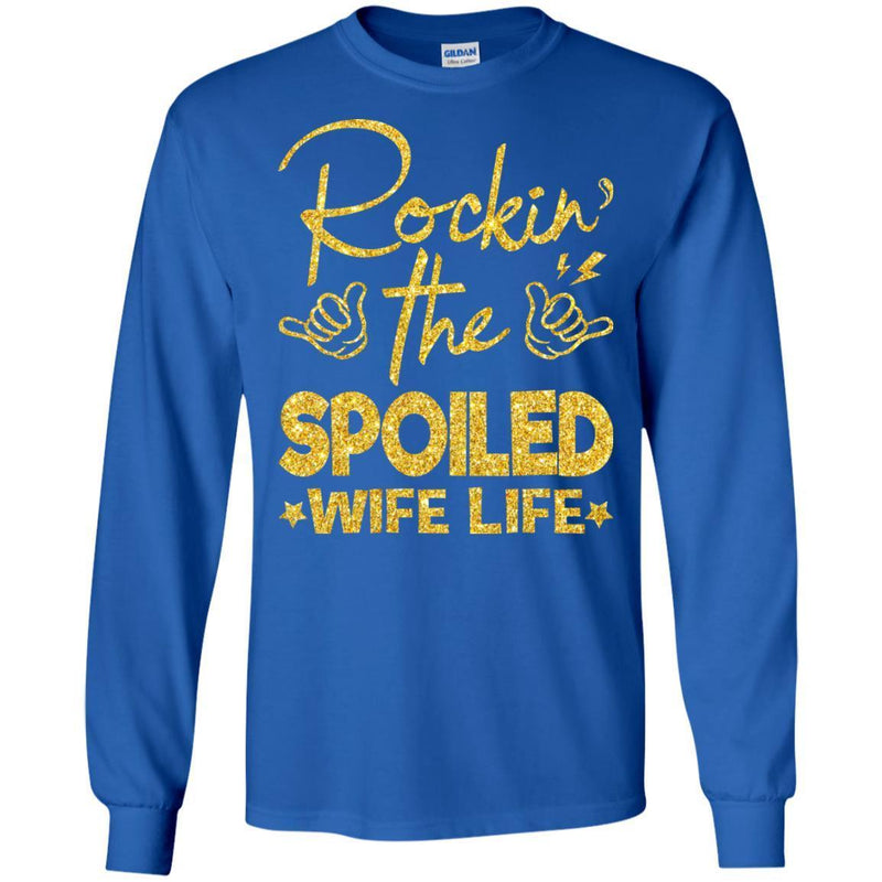 Black Girl T-Shirt Rockin The Spoiled Wife Life Apparel Clothing Designs Funny Cute Gift Tee Shirt CustomCat