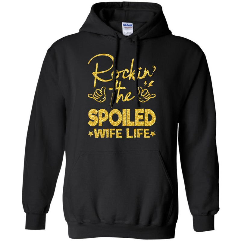 Black Girl T-Shirt Rockin The Spoiled Wife Life Apparel Clothing Designs Funny Cute Gift Tee Shirt CustomCat