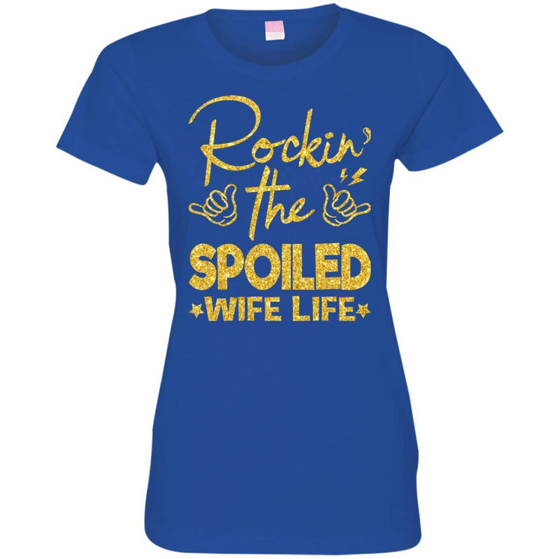 Black Girl T-Shirt Rockin The Spoiled Wife Life Apparel Clothing Designs Funny Cute Gift Tee Shirt CustomCat