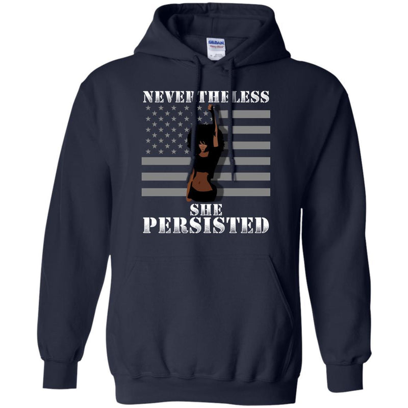 Black Girl T-Shirts Women's Nevertheless She Persisted Funny Political Congress Flag Pretty Shirt CustomCat