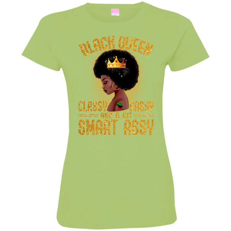 Black Queen Classy Sassy and A Bit Smart Assy Funny T-shirt For Melanin Queen CustomCat