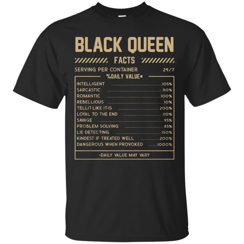 Black Queen Facts Funny T-shirts CustomCat