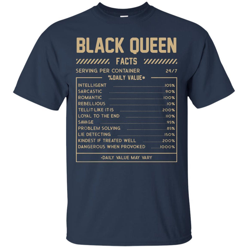 Black Queen Facts Funny T-shirts CustomCat