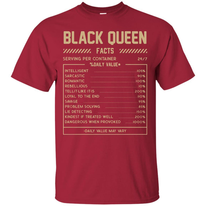 Black Queen Facts Funny T-shirts CustomCat