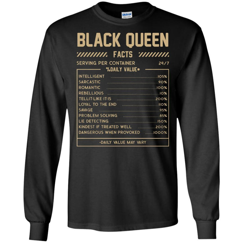 Black Queen Facts Funny T-shirts CustomCat