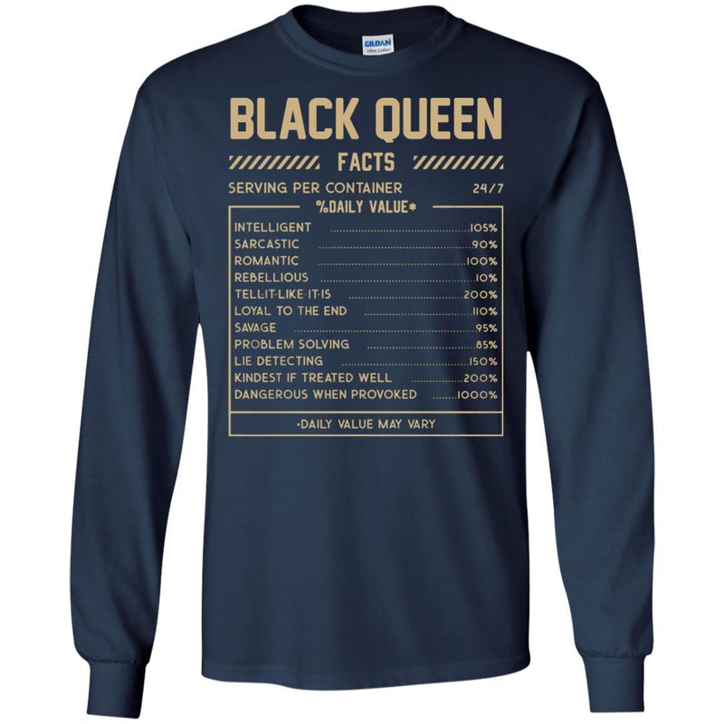 Black Queen Facts Funny T-shirts CustomCat