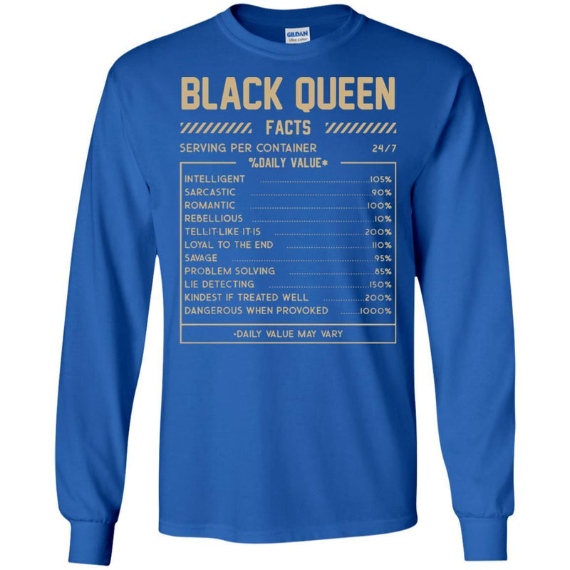 Black Queen Facts Funny T-shirts CustomCat