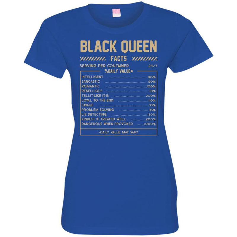 Black Queen Facts Funny T-shirts CustomCat