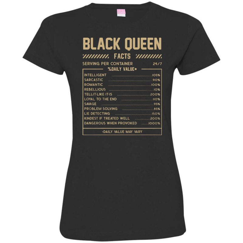 Black Queen Facts Funny T-shirts CustomCat