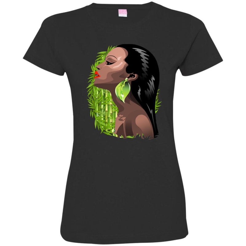 Black Queen Melanin Girls T-shirts CustomCat