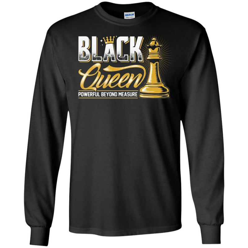 Black Queen Powerful Beyond Measure Funny T-shirts for Black Girls Magic CustomCat