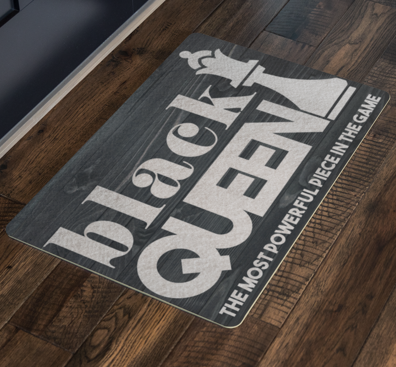 Black Queen The Most Powerful Piece In The Game Doormat HQ