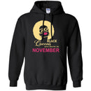 Black Queens Are Born In November Birthday T-Shirt for Black Women CustomCat