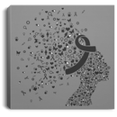 Black Ribbon Awareness Canvas - B.R.A.V.E. Black Ribbon Against Violence Canvas Wall Art Decor