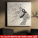 Black Ribbon Awareness Canvas - B.R.A.V.E. Black Ribbon Against Violence Canvas Wall Art Decor
