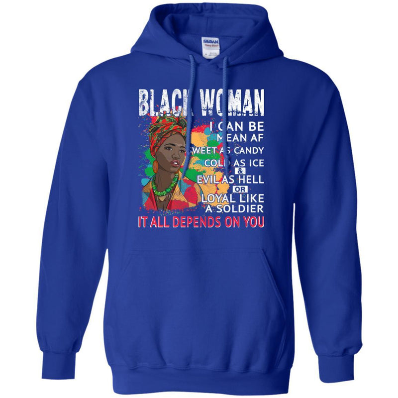 Black Woman It All Depends On You T-shirts CustomCat