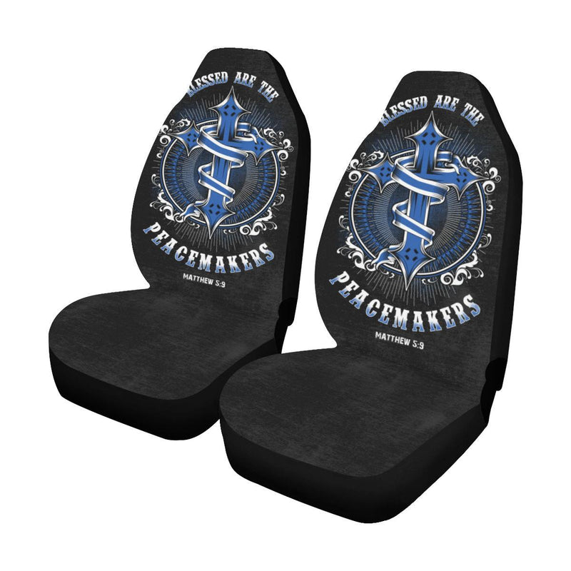 Police Blessed Are The Peacemakers Car Seat Covers (Set of 2)