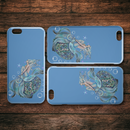 Blue Mermaid And Starfish Mermaid iPhone Case teelaunch