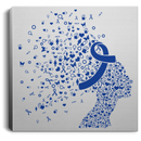 Blue Ribbon Awareness Canvas  - Acute Respiratory Distress Syndrome Awareness Canvas Wall Art Decor