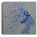 Blue Ribbon Awareness Canvas  - Acute Respiratory Distress Syndrome Awareness Canvas Wall Art Decor