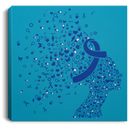 Blue Ribbon Awareness Canvas  - Acute Respiratory Distress Syndrome Awareness Canvas Wall Art Decor