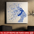 Blue Ribbon Awareness Canvas  - Acute Respiratory Distress Syndrome Awareness Canvas Wall Art Decor