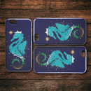 Blue Seahorses Under Sea iPhone Case teelaunch
