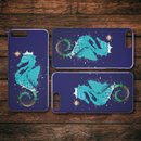 Blue Seahorses Under Sea iPhone Case teelaunch