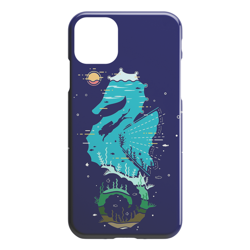 Blue Seahorses Under Sea iPhone Case teelaunch