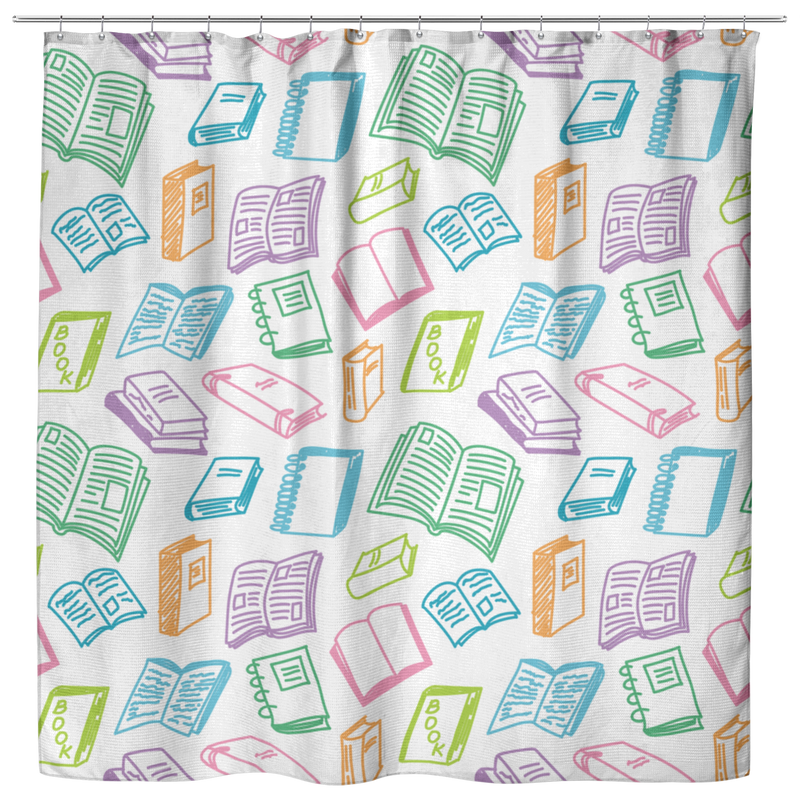 Books Shower Curtains Bathroom Decor