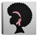 Breast Cancer Awareness Black Girl Canvas Wall Art Decor