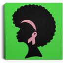 Breast Cancer Awareness Black Girl Canvas Wall Art Decor