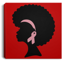 Breast Cancer Awareness Black Girl Canvas Wall Art Decor