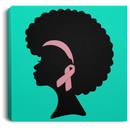 Breast Cancer Awareness Black Girl Canvas Wall Art Decor