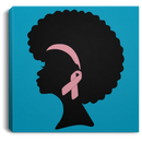 Breast Cancer Awareness Black Girl Canvas Wall Art Decor