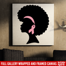 Breast Cancer Awareness Black Girl Canvas Wall Art Decor