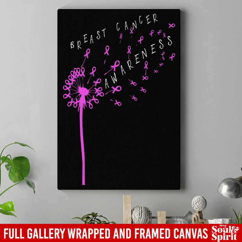 Breast Cancer Awareness  Pink Ribbon Canvas Wall Art Decor