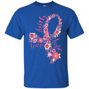 Breast Cancer Awareness T Shirt Faith Hope Love Flowers Shirts CustomCat