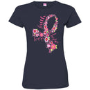 Breast Cancer Awareness T Shirt Faith Hope Love Flowers Shirts CustomCat