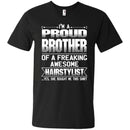 BROTHER Of Awesom Hairstylist T-shirt CustomCat