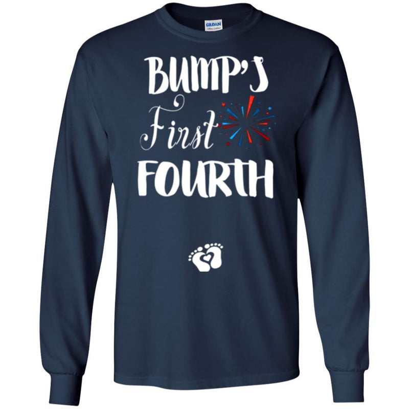 Bump's First Fourth Babby Funny Gift Shirts CustomCat