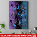 Butterflies Canvas - Faith Hope Love Butterflies Purple Blue Canvas Wall Art Decor Butterfly - CANPO75 - CustomCat