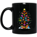 Butterflies Coffee Mug Butterfly Christmas Tree 11oz - 15oz Black Mug CustomCat
