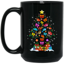 Butterflies Coffee Mug Butterfly Christmas Tree 11oz - 15oz Black Mug CustomCat