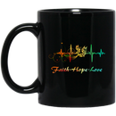 Butterflies Coffee Mug Faith Hope Love Heartheart Butterfly 11oz - 15oz Black Mug CustomCat