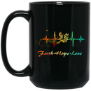 Butterflies Coffee Mug Faith Hope Love Heartheart Butterfly 11oz - 15oz Black Mug CustomCat