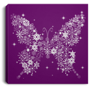 Butterfly Canvas - Butterfly Snow Merry Christmas Canvas Wall Art Decor Butterfly - CANSQ75 - CustomCat