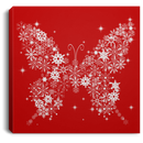 Butterfly Canvas - Butterfly Snow Merry Christmas Canvas Wall Art Decor Butterfly - CANSQ75 - CustomCat