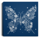 Butterfly Canvas - Butterfly Snow Merry Christmas Canvas Wall Art Decor Butterfly - CANSQ75 - CustomCat
